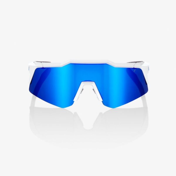 100% Speedcraft XS | Matt White | Blue Multilayer Lens