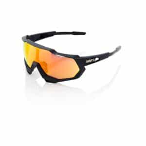 100% Speedtrap Soft Tact Black HiPer Red Lens Soft Tact Flume
