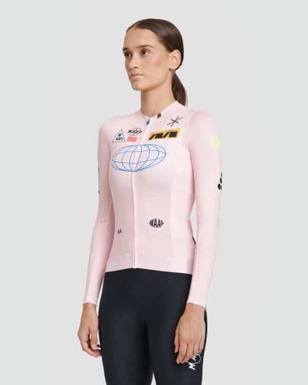 Maap Womens Axis Pro Jersey LS Pale Pink