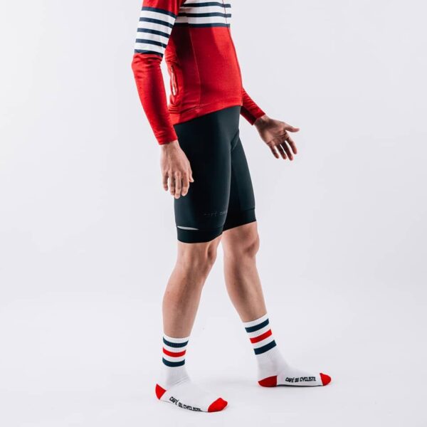 Cafe Du Cycliste Skate Socks Red Navy Stripes