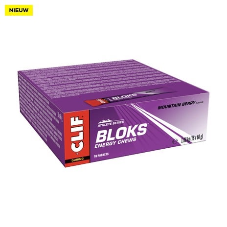 Clif Bloks Energy Chews Mountain Berry 18x