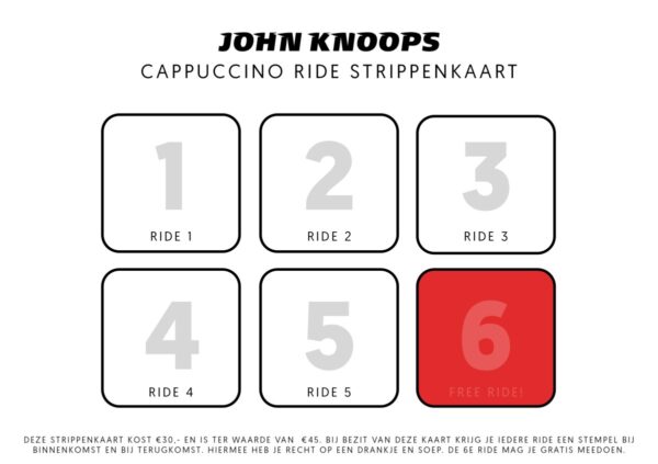 John Knoops Cappuccino Ride Strippenkaart