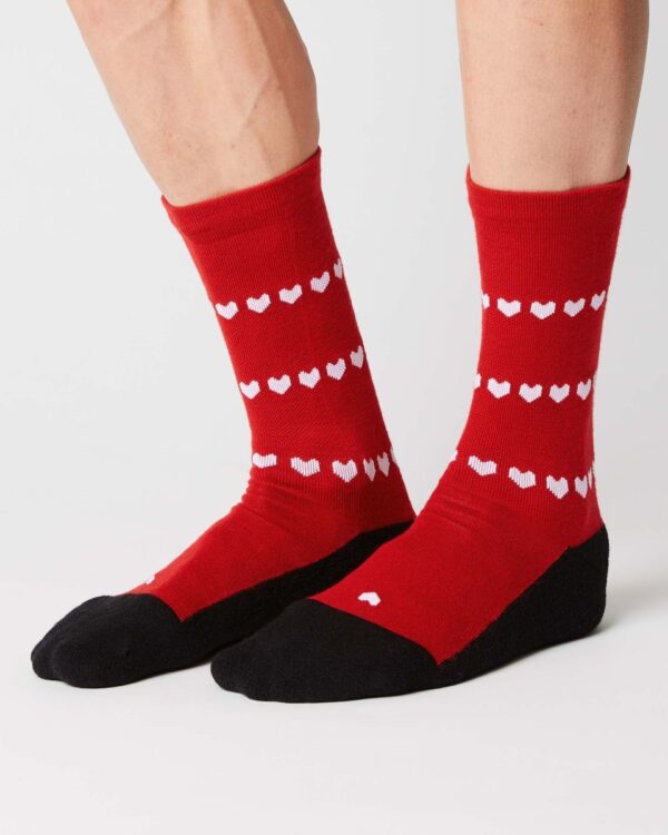Fingerscrossed Sock Merino Heart Red