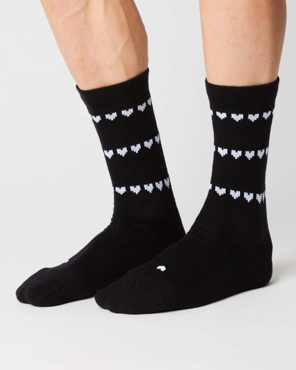 Fingerscrossed Sock Merino Heart Black