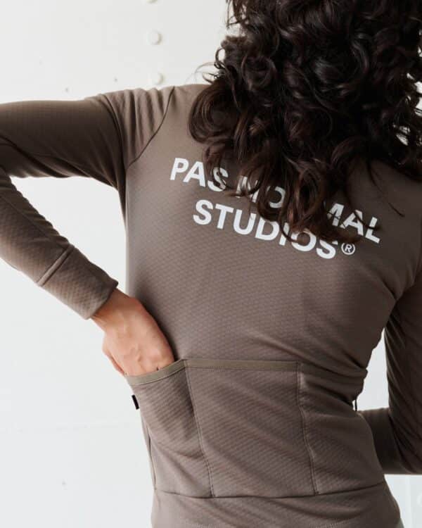 Pas Normal Studios Womens Essential Thermal Long Sleeve Jersey Ash Brown