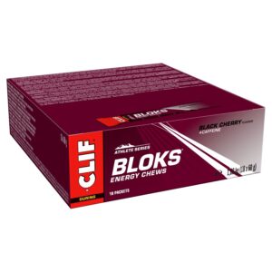 Clif Bar Clif Bloks Energy Chew Black Cherry + Caffeine Box Of 18