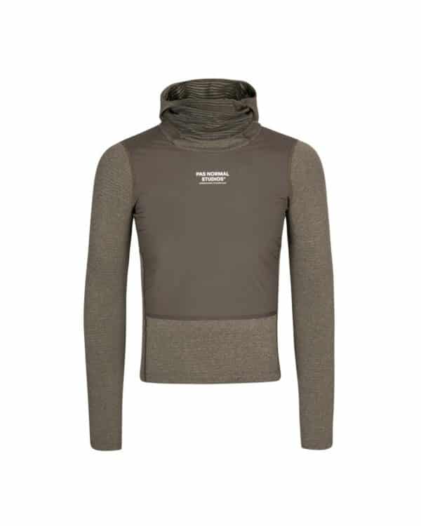 Pas Normal Studios Thermal Hooded Windproof Base Layer Dark Stone