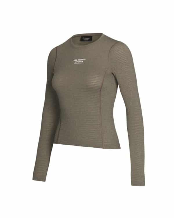 Pas Normal Studios Womens Thermal Long Sleeve Base Layer Dark Stone