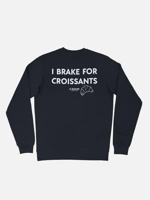 La Machine I Brake for Croissants Sweatshirt Navy